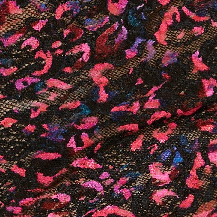 Lace Mid-Rise Cheeky Panty, RAINBOW LEOPARD RICH BLACK, swatch