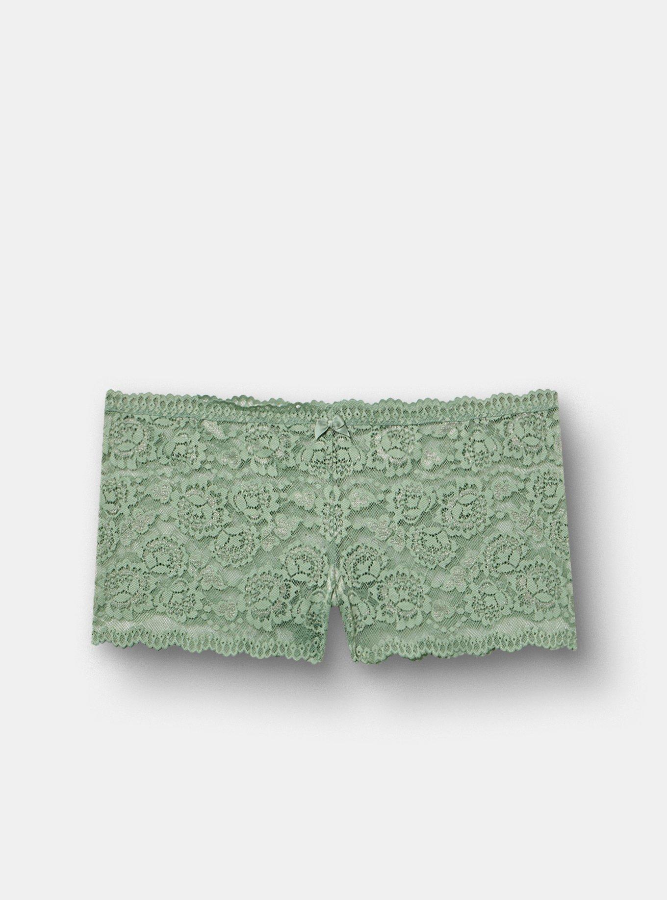 Simply Lace Mid-Rise Cheeky Panty, HEDGE GREEN, hi-res