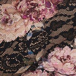Mid-Rise Simply Lace Cheeky Panty, TEA WASHED FLORAL RICH BLACK, swatch