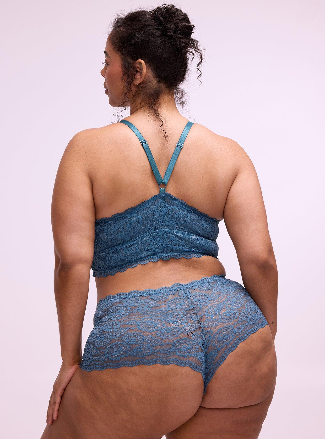 Simply Lace Mid-Rise Cheeky Panty, MALLARD BLUE, alternate