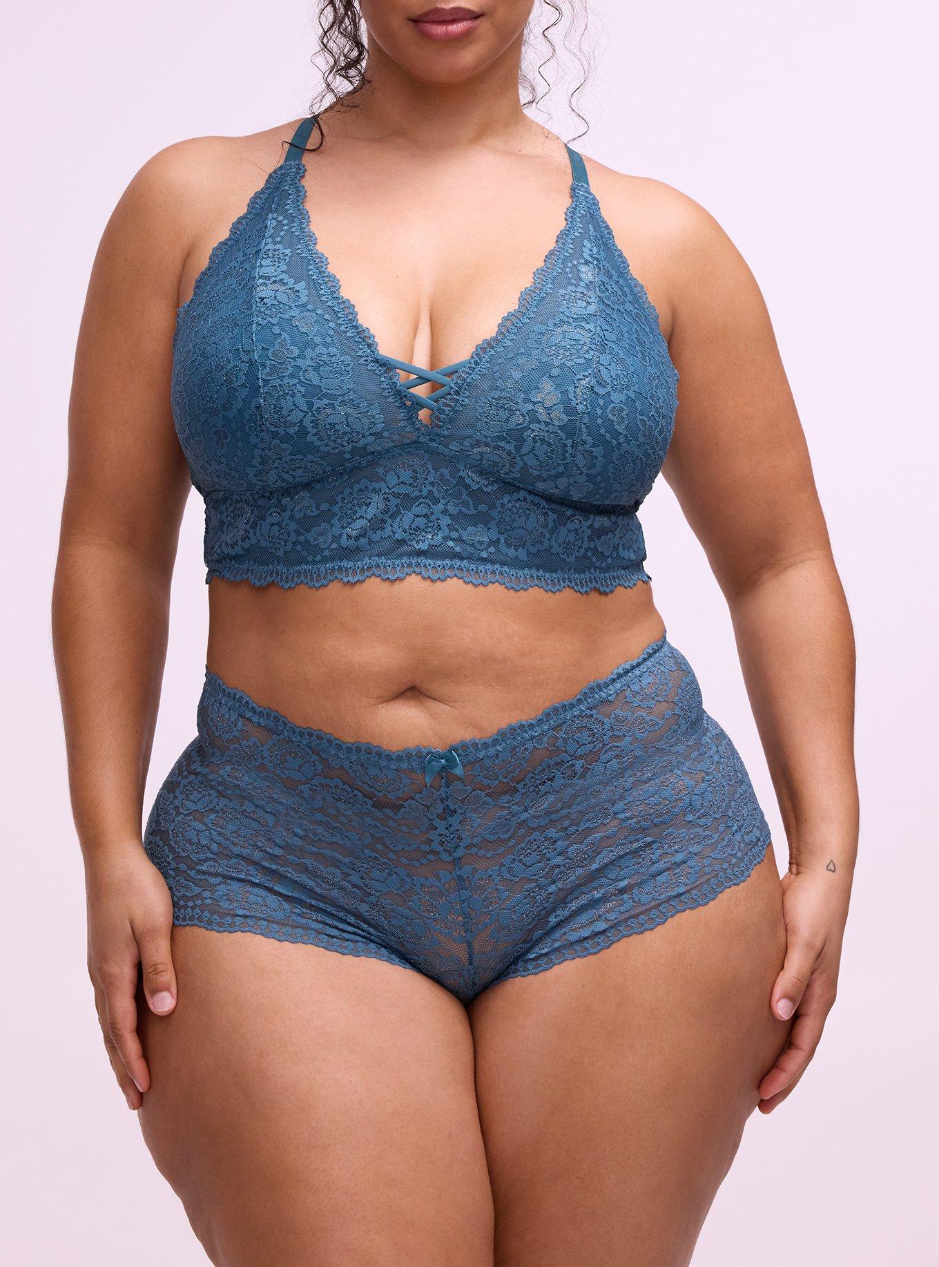 Simply Lace Mid-Rise Cheeky Panty, MALLARD BLUE, alternate