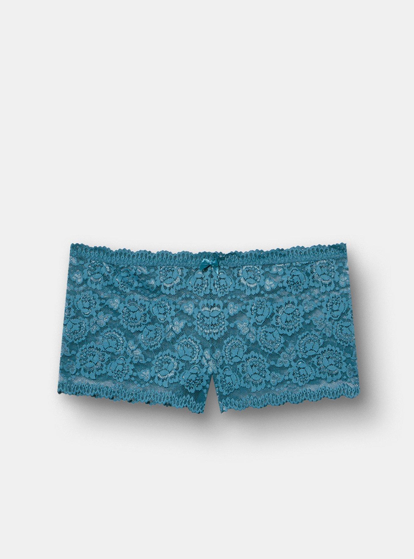 Simply Lace Mid-Rise Cheeky Panty, MALLARD BLUE, hi-res