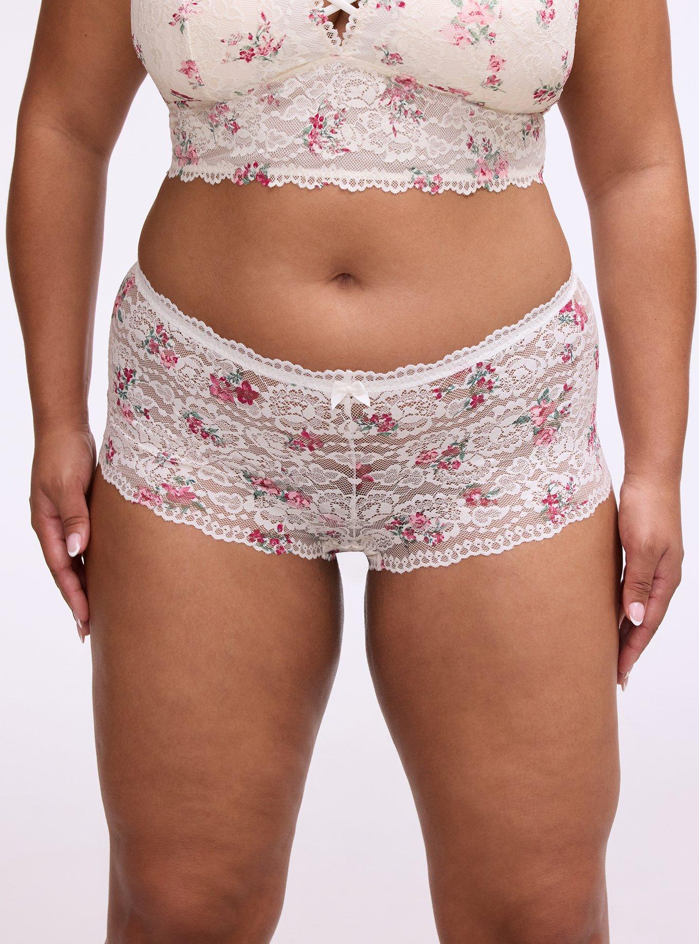 Simply Lace Mid-Rise Cheeky Panty, SELLY FLORAL PINK, alternate