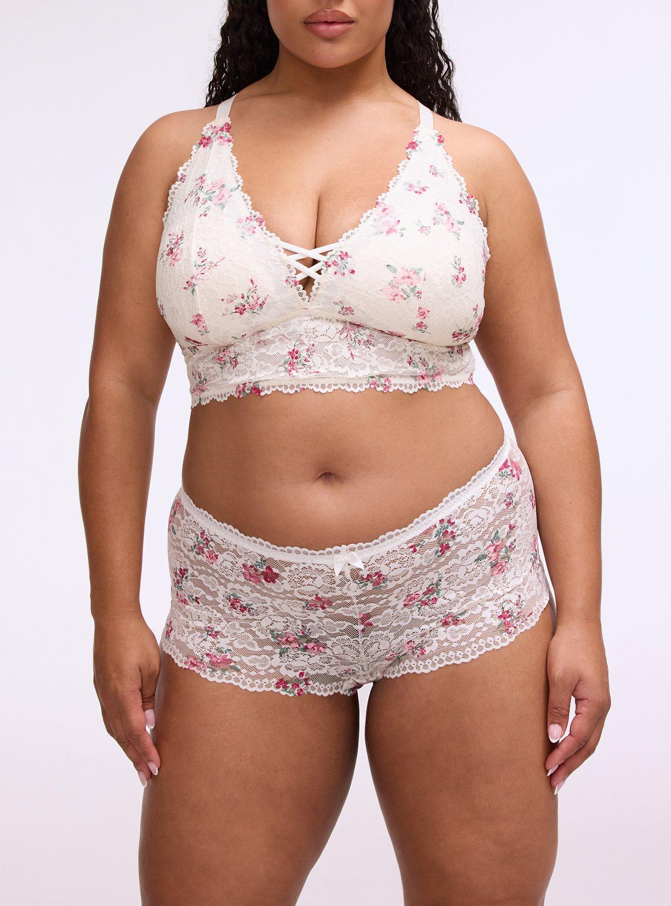 Simply Lace Mid-Rise Cheeky Panty, SELLY FLORAL PINK, alternate