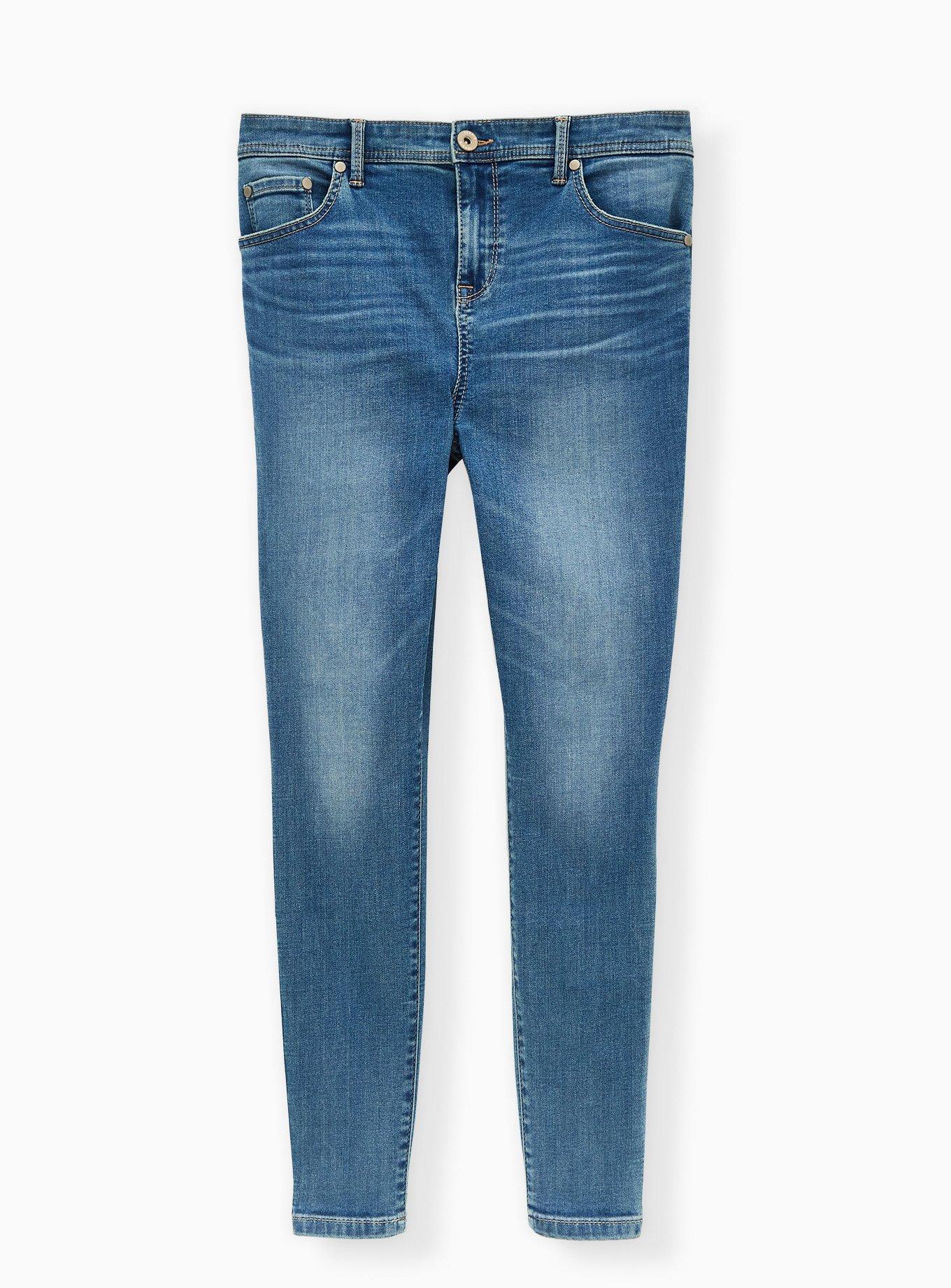 37.5 High Rise Body Skinny Ankle Jeans, blue