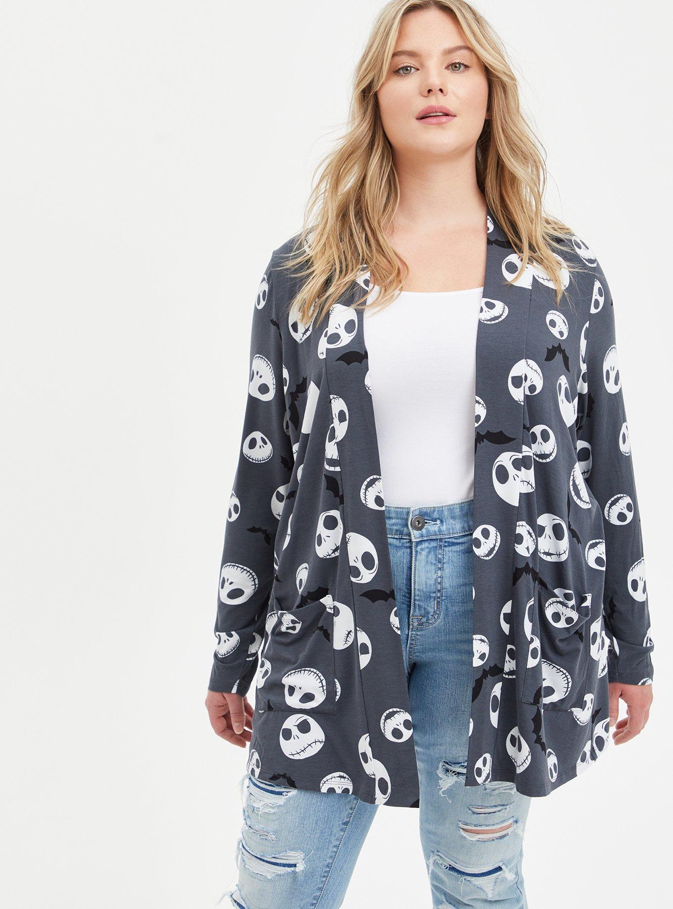 Plus Size - Disney The Nightmare Before Christmas Sally Patchwork Crop  Hoodie - Torrid