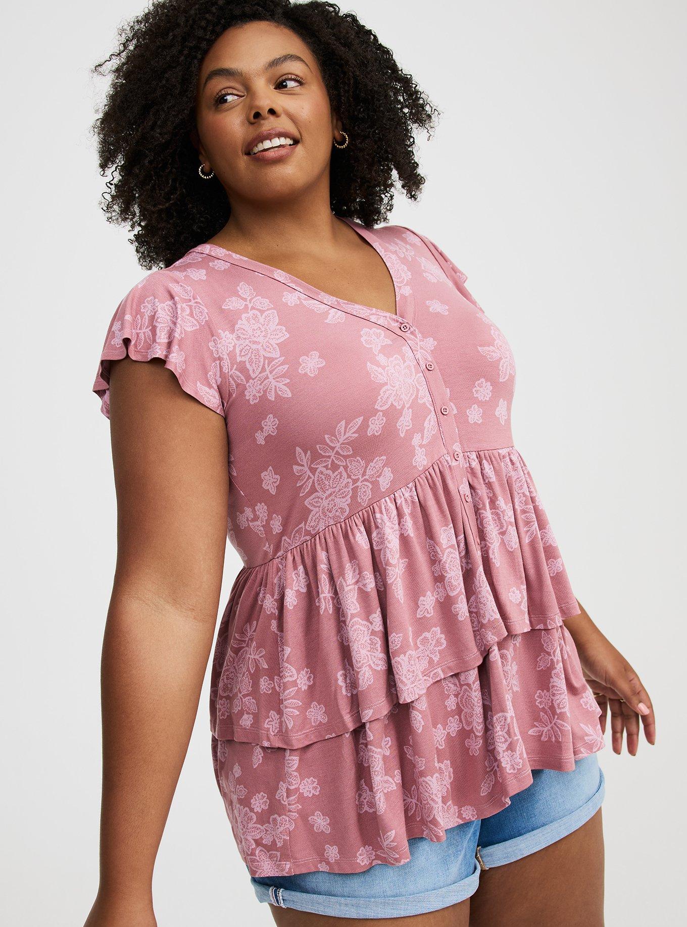 Plus Size - Tiered Babydoll Top - Torrid