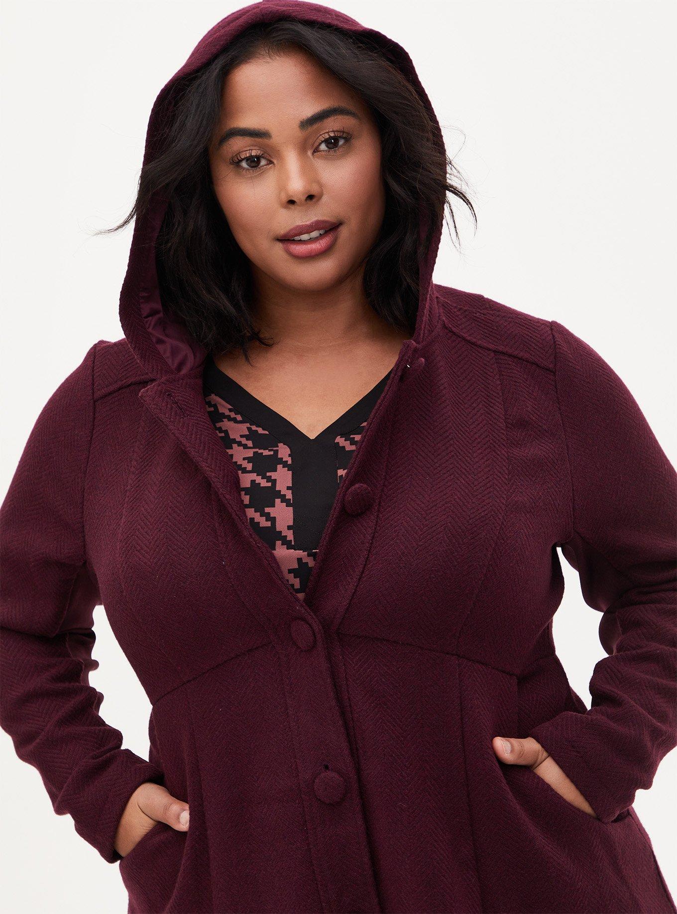 Torrid fit shop and flare coat