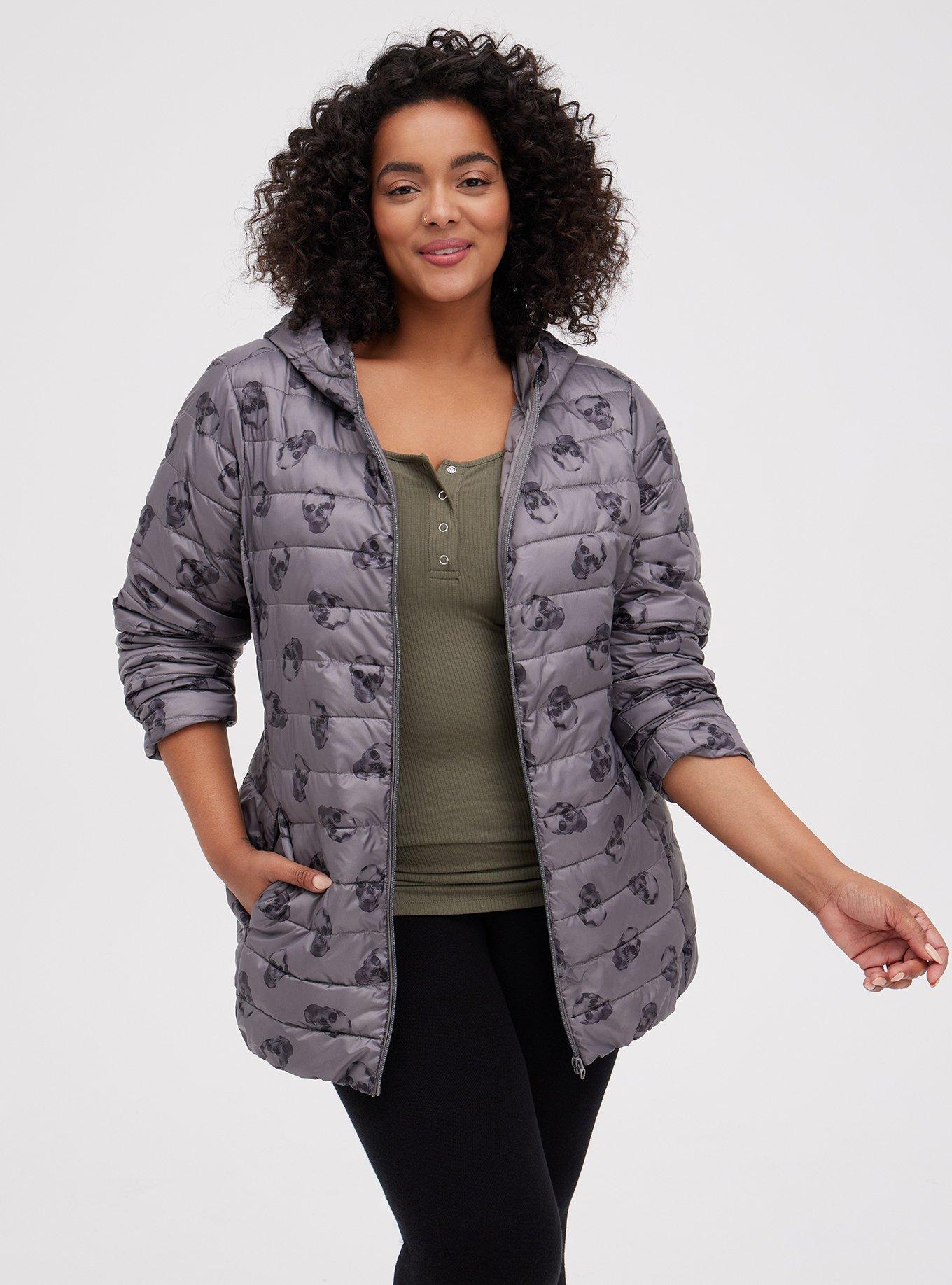 Packable plus size puffer clearance jacket