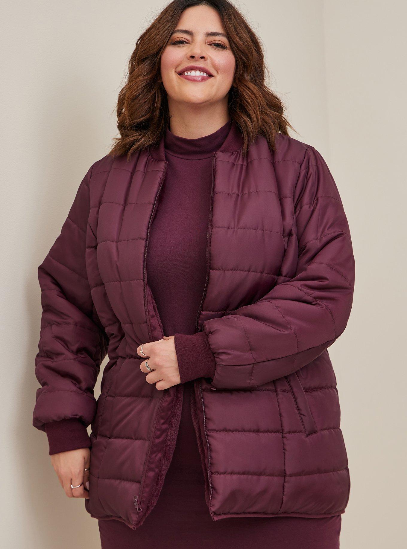 Plus Size Nylon 3 In 1 Parka Puffer Torrid