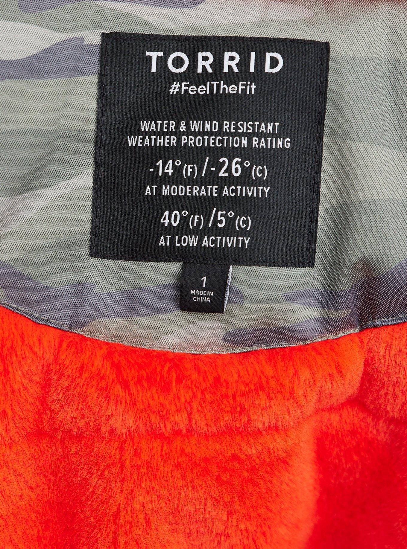 Torrid NWT Fur-Lined Parka Nylon Purple Faux Fur Trim Hood Size 6X Full Zip  Coat