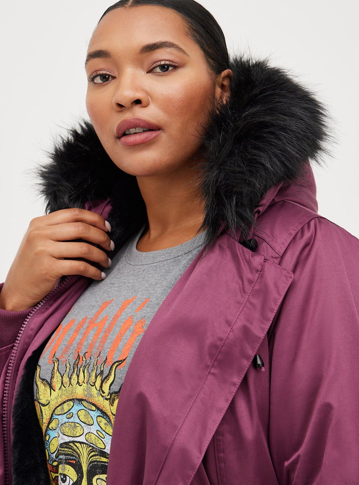 Torrid shops Twill Fur Trim Parka