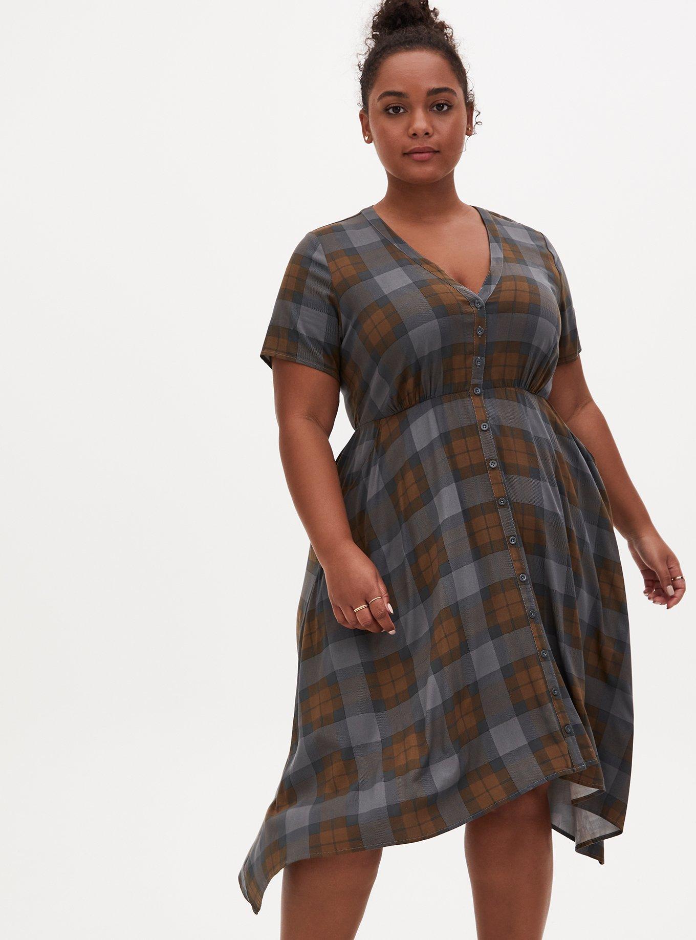 Plus Size - Shirt Dress - Outlander Tartan - Torrid