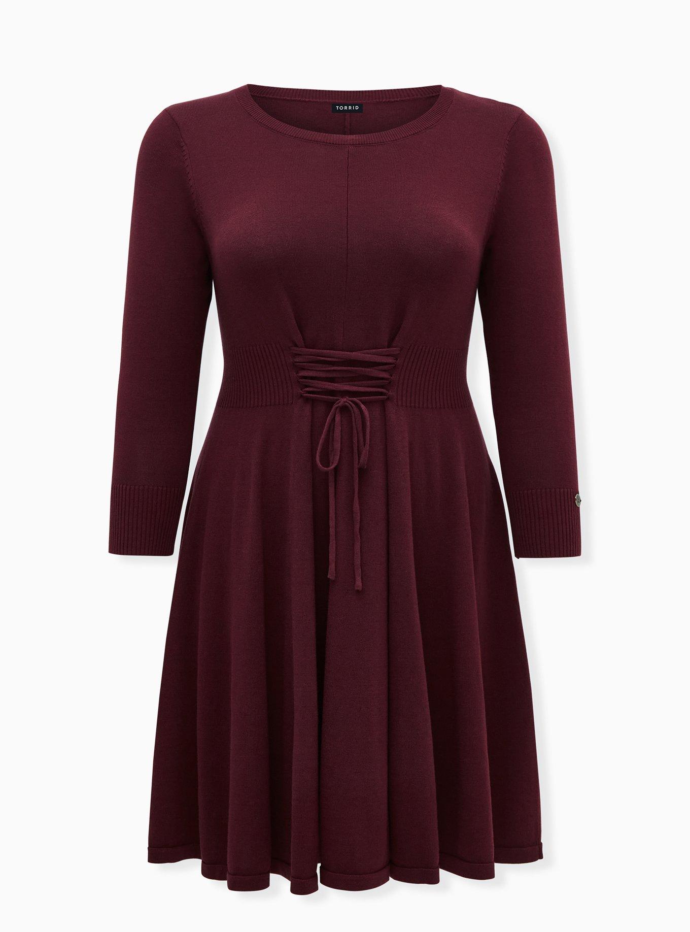 Torrid maroon outlet dress