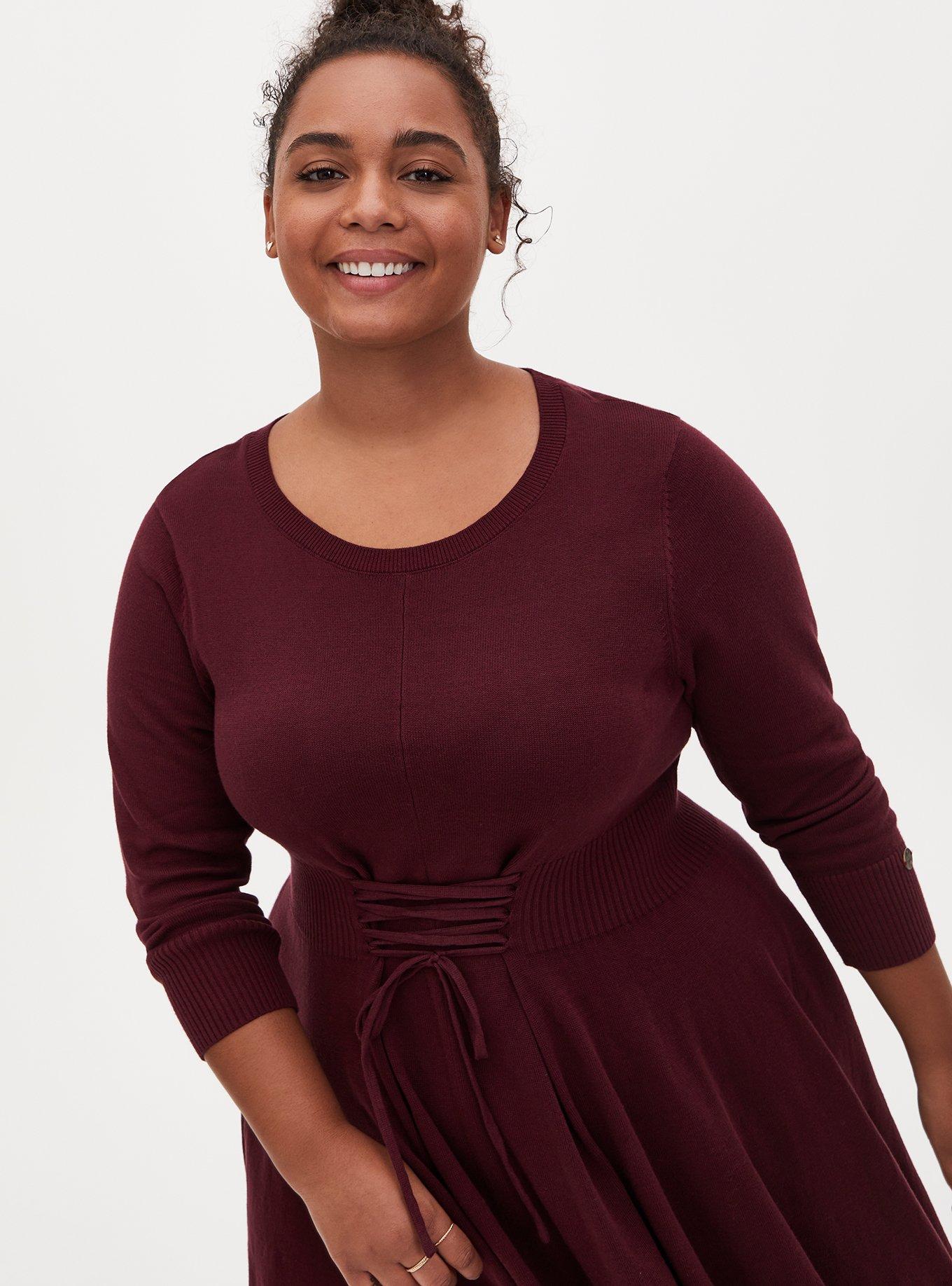 Torrid burgundy 2025 lace dress