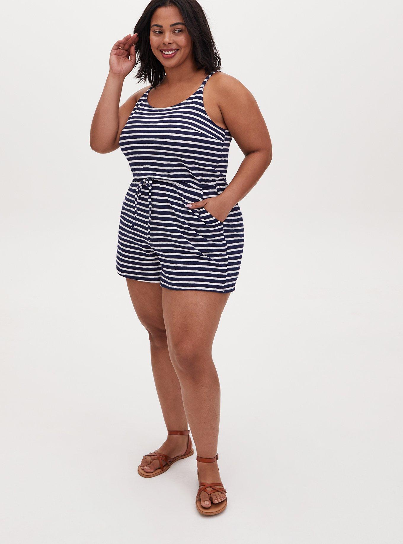 Plus Size - Jersey Drawstring Romper - Torrid