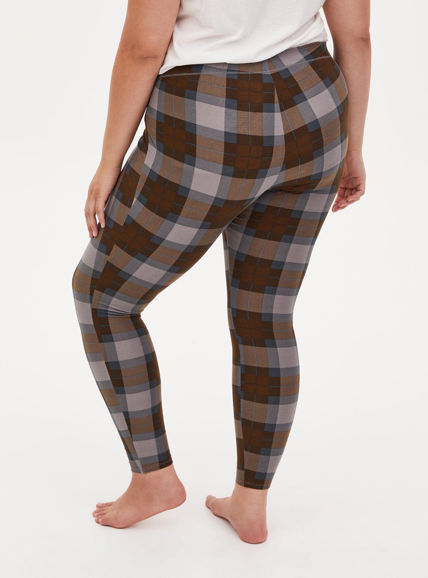 Plus Size Outlander Tartan Plaid Sleep Legging, PLAID, alternate