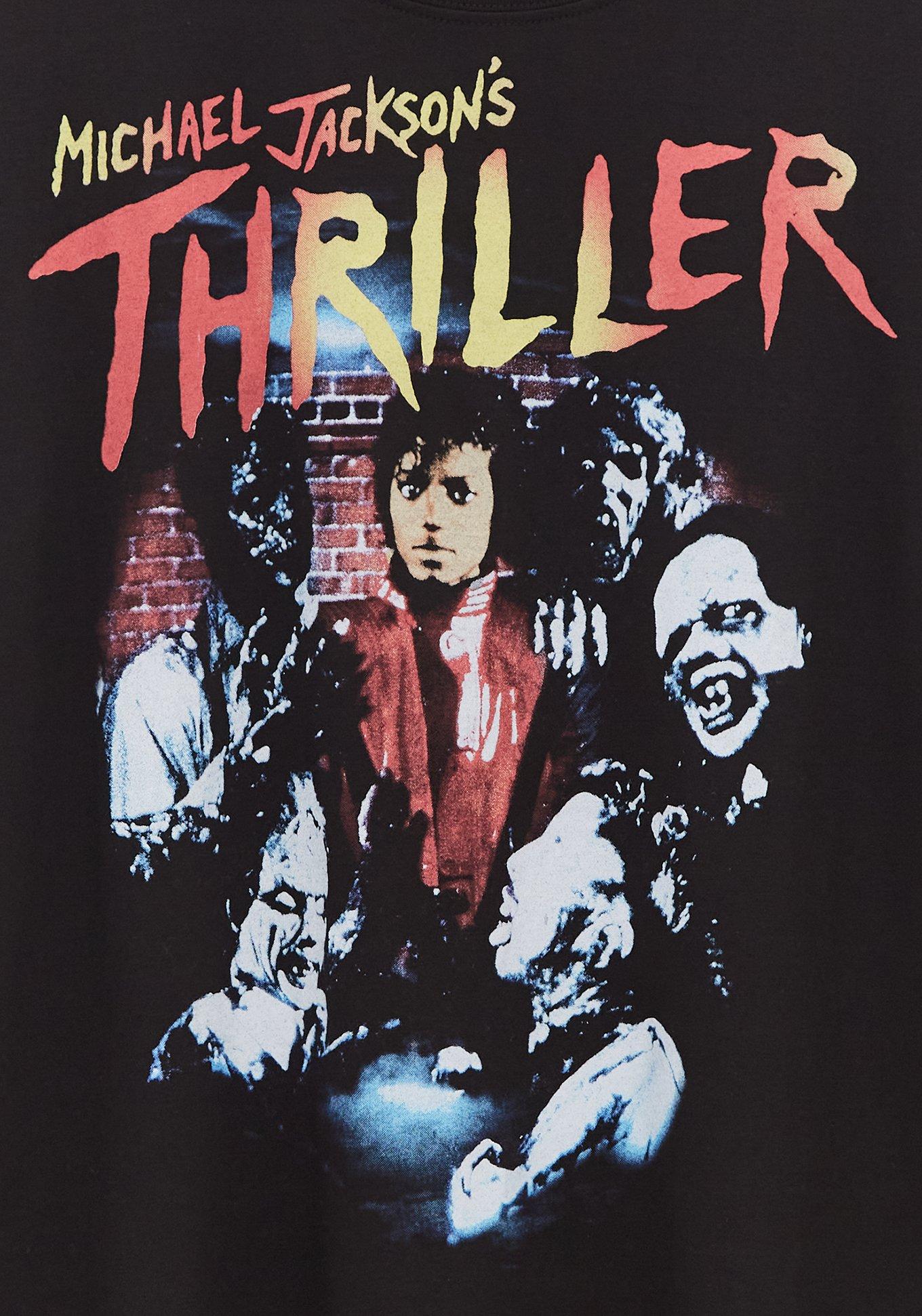 Michael Jackson Thriller Classic Fit Crew Tee - Black , DEEP BLACK, alternate