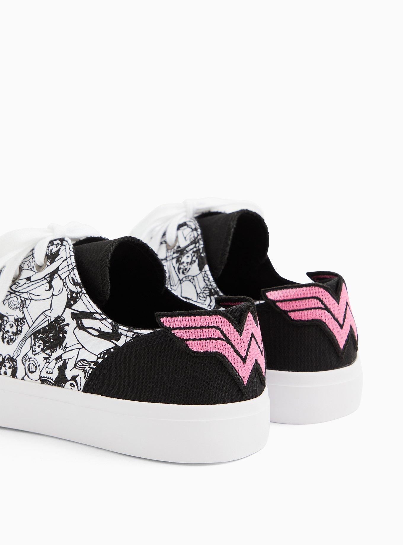 Breast Cancer Awareness - Wonder Woman Canvas Lace-Up Sneaker (WW), , alternate