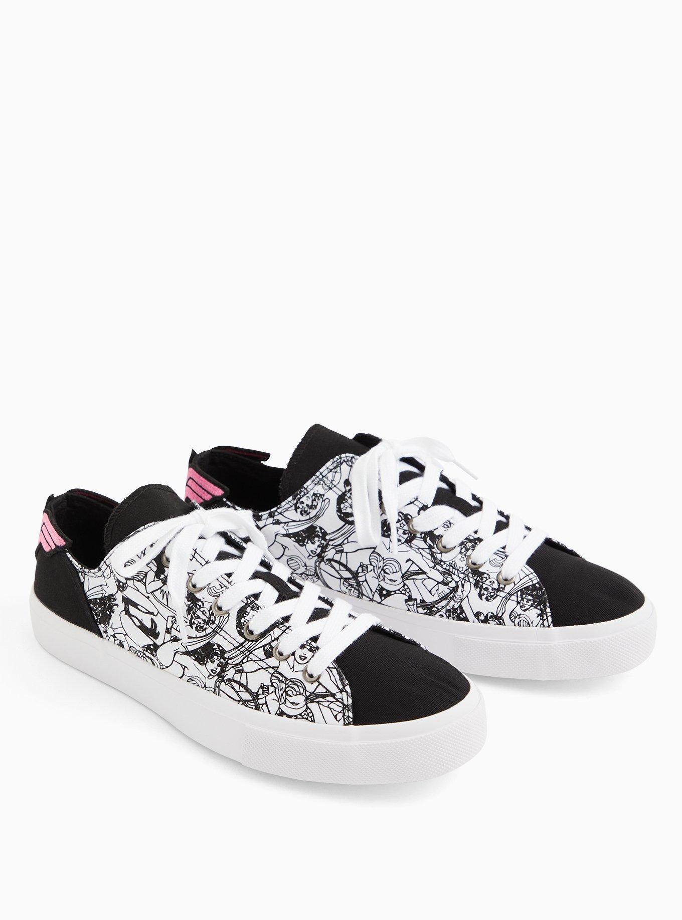 Breast Cancer Awareness - Wonder Woman Canvas Lace-Up Sneaker (WW), , alternate