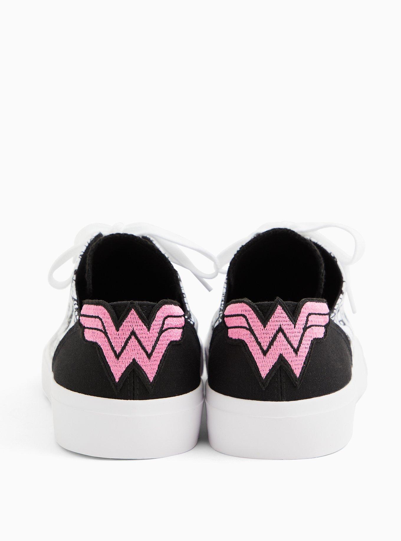 Breast Cancer Awareness - Wonder Woman Canvas Lace-Up Sneaker (WW), , alternate