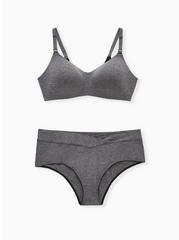 Everyday Wire-Free Lightly Lined Heather 360° Back Smoothing™ Bra, CHARCOAL GREY, alternate