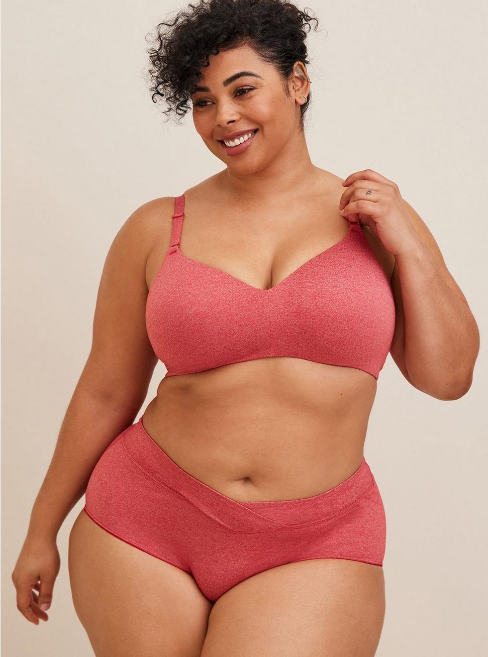 Everyday Wire-Free Lightly Lined Heather 360° Back Smoothing® Bra, JESTER RED HEATHER RED, alternate