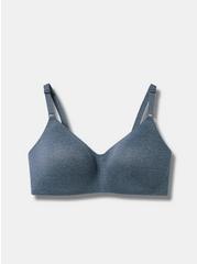 Plus Size Everyday Wire-Free Lightly Lined Heather 360° Back Smoothing® Bra, MIDNIGHT NAVY HEATHER, hi-res