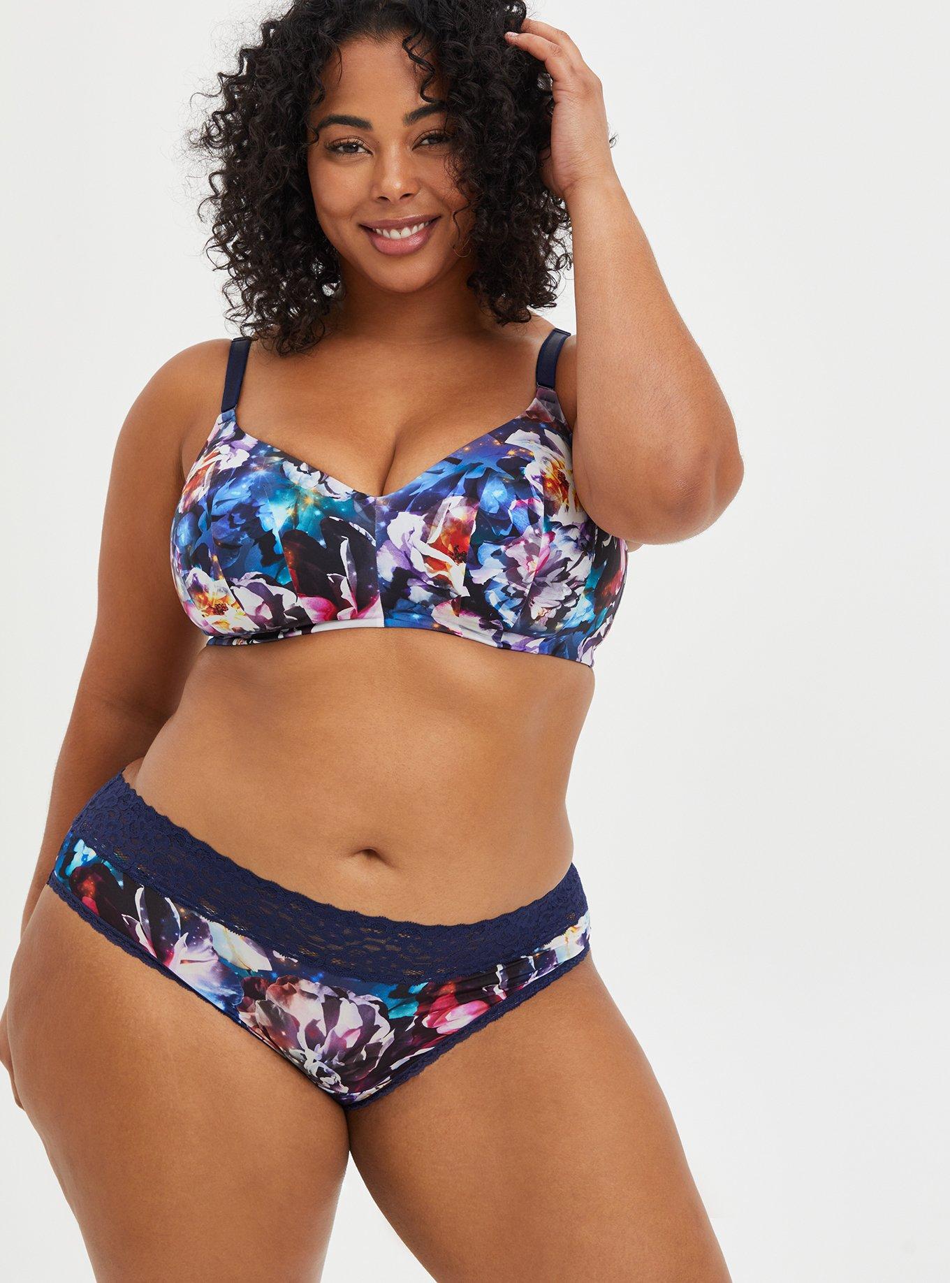 Wire-Free Lightly Lined Smooth Bra, FLORAL IN GALAXY, alternate