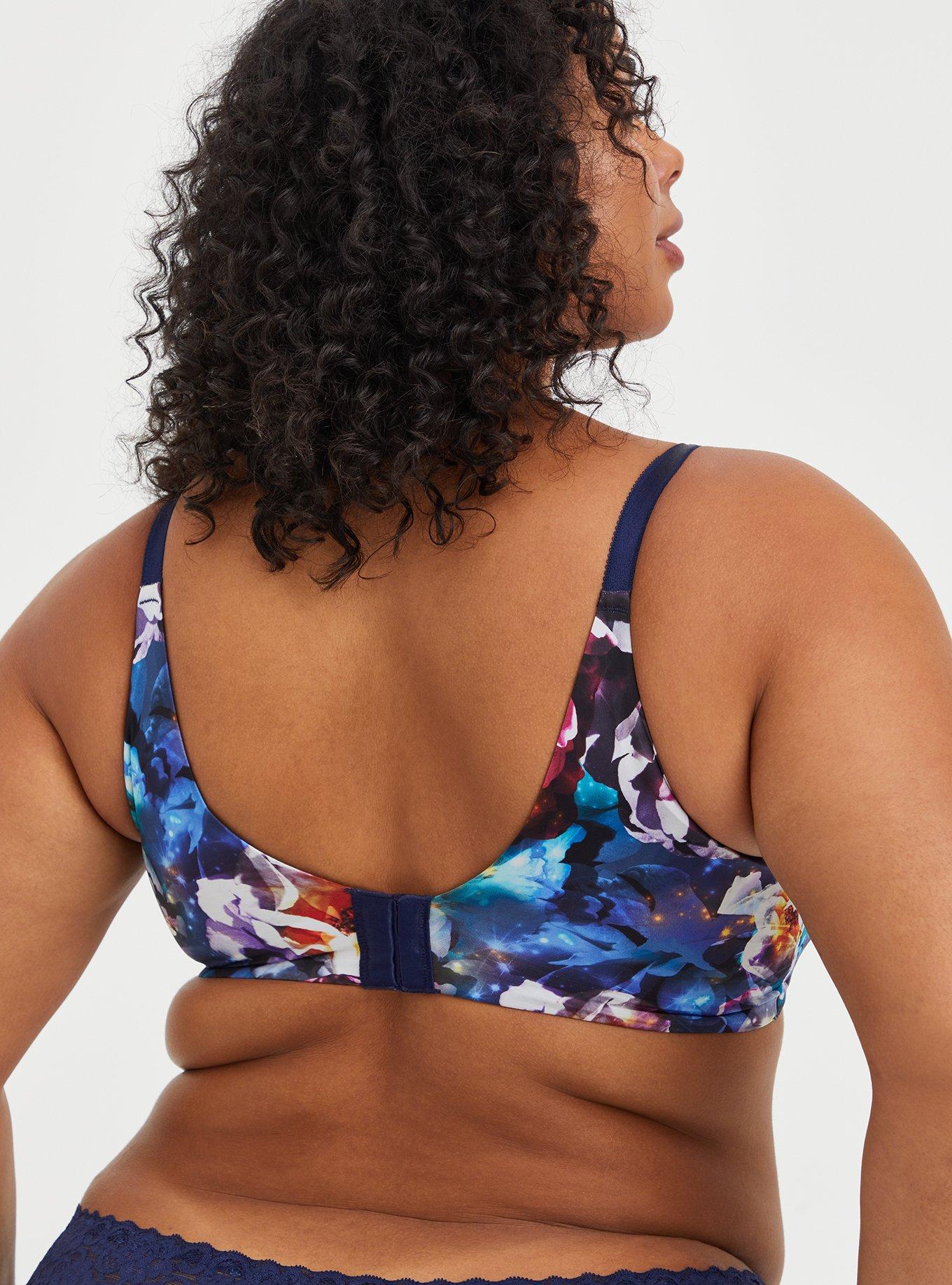 Wire-Free Lightly Lined Smooth Bra, FLORAL IN GALAXY, alternate