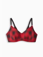 Everyday Wire-Free Lightly Lined Print 360° Back Smoothing® Bra, NEW EPIC PLAID RED, hi-res