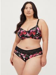 Everyday Wire-Free Lightly Lined Print 360° Back Smoothing® Bra, MARAH FLORAL BLACK, alternate