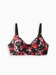 Everyday Wire-Free Lightly Lined Print 360° Back Smoothing™ Bra, MARAH FLORAL BLACK, hi-res