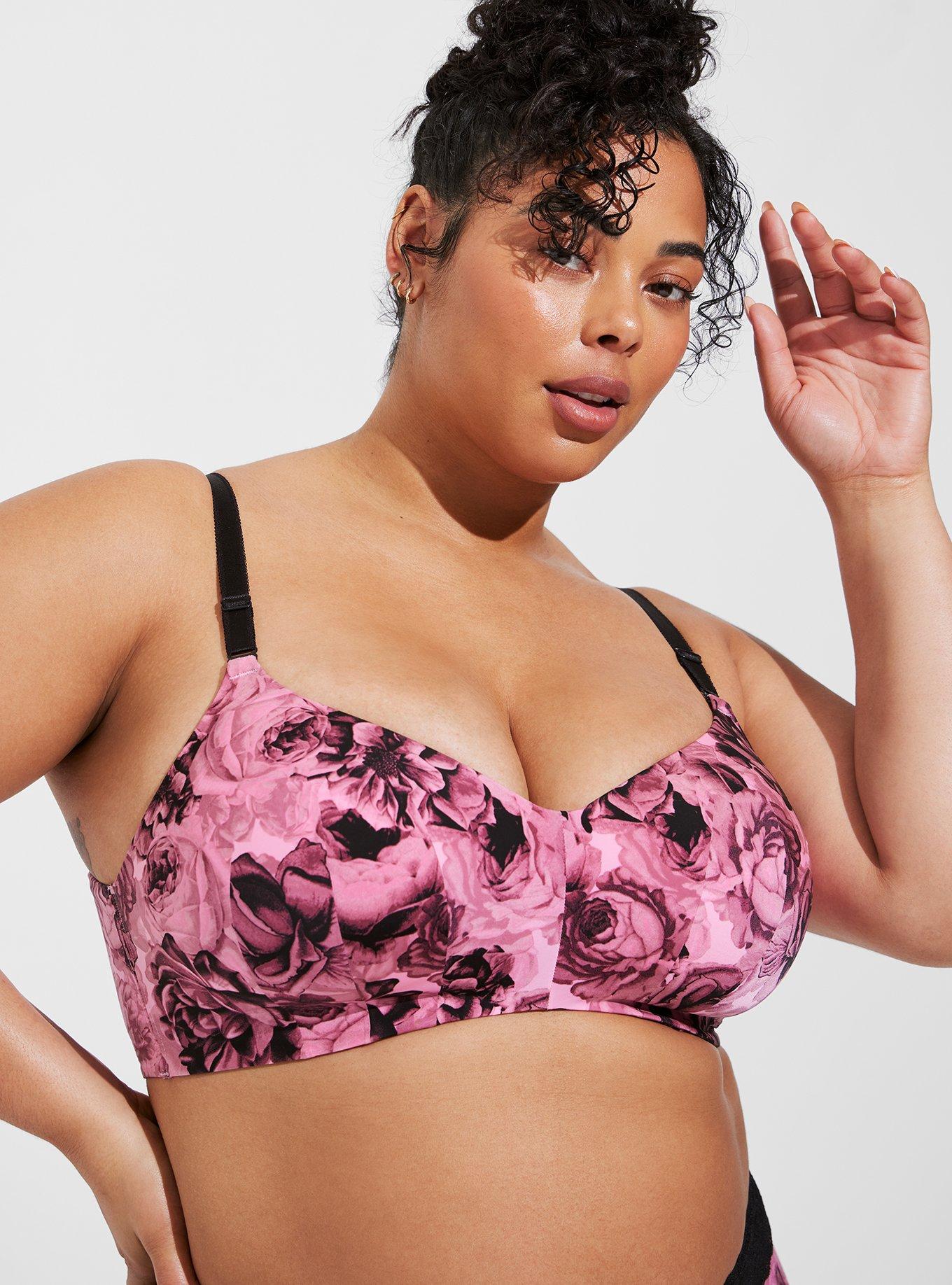 TORRID Wire Free Lightly Lined Animal Lace 360° Back Smoothing