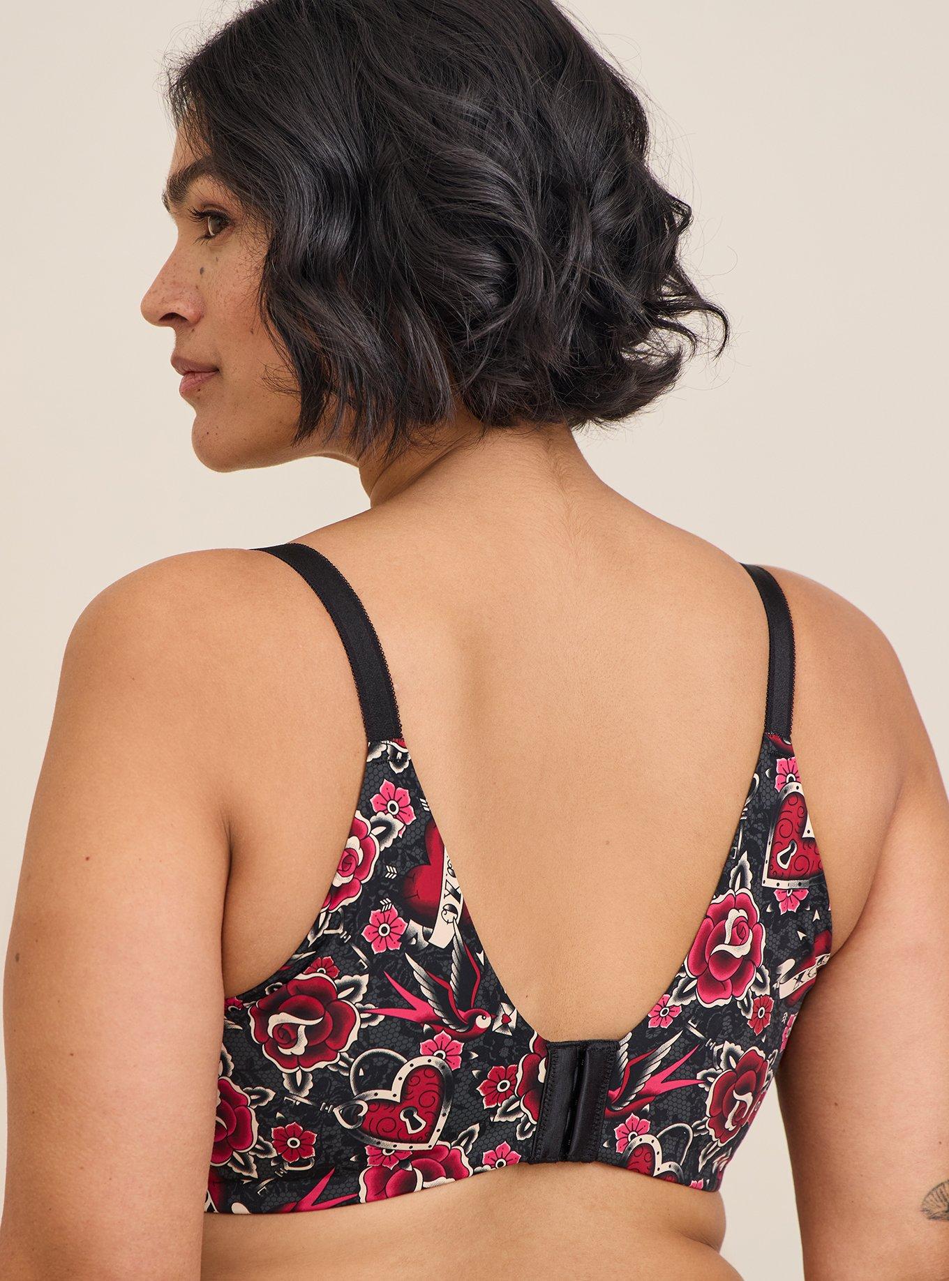 Plus Size - Lightly Lined Everyday Wire-Free Bra - Lace Red with 360° Back  Smoothing™ - Torrid