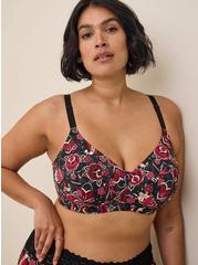 Everyday Wire-Free Lightly Lined Print 360° Back Smoothing® Bra, TATTOO VALENTINE BLACK, hi-res