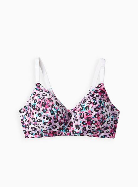 Everyday Wire-Free Lightly Lined Print 360° Back Smoothing™ Bra, LAVISH LEOPARD FLORAL WHITE, hi-res