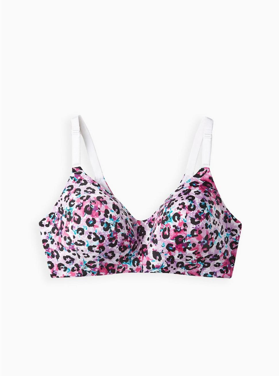Everyday Wire-Free Lightly Lined Print 360° Back Smoothing® Bra, LAVISH LEOPARD FLORAL WHITE, hi-res