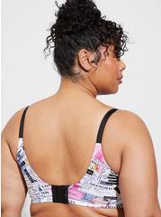 Everyday Wire-Free Lightly Lined Print 360° Back Smoothing® Bra, EXTRA NEWSPAPER PRINT BLACK, alternate