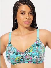 Everyday Wire-Free Lightly Lined Print 360° Back Smoothing® Bra, EVERYTHING TATTOO BLUE RADIANCE, hi-res
