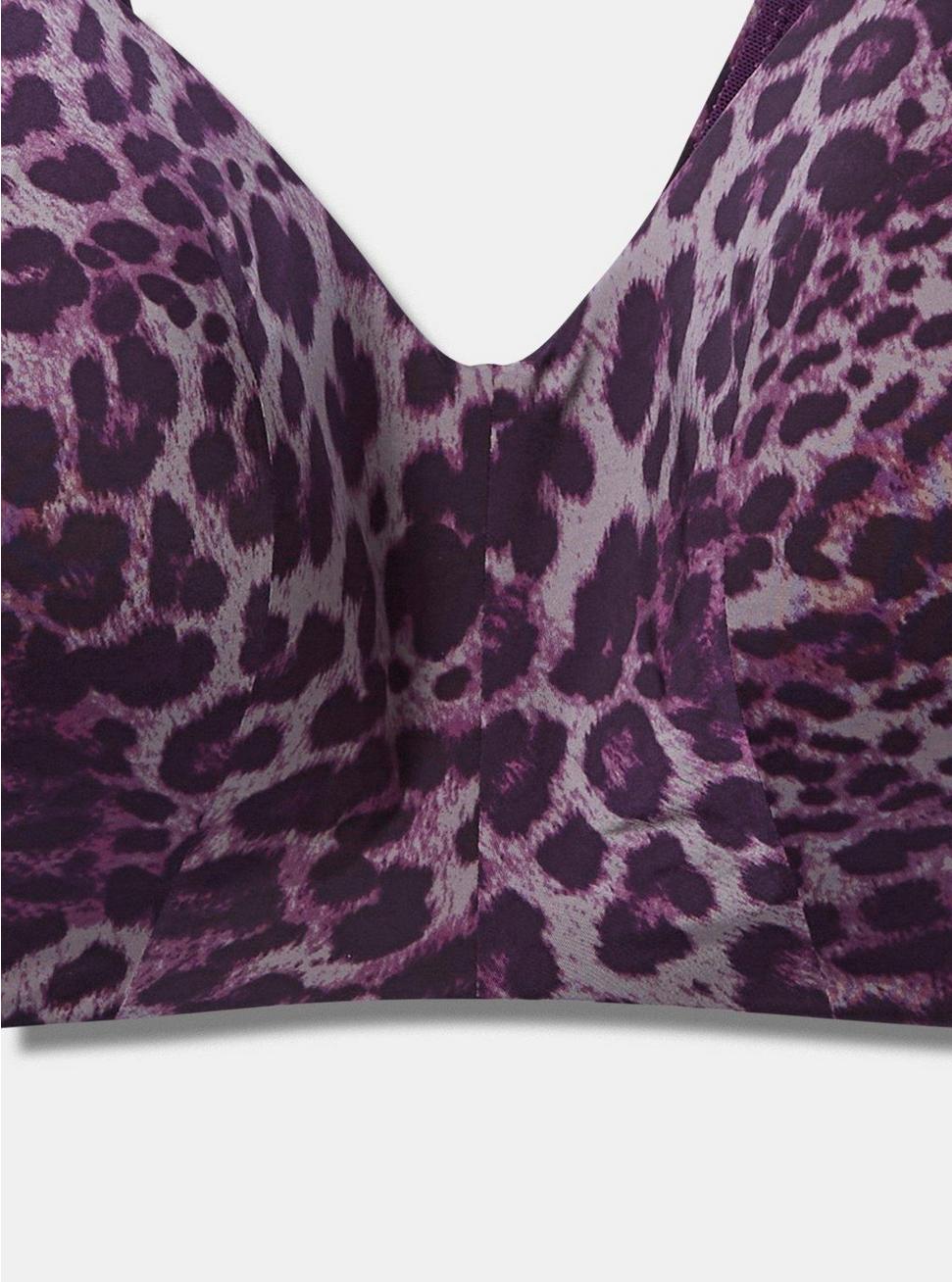 Everyday Wire-Free Lightly Lined Print 360° Back Smoothing® Bra, CLASSIC LEOPARD GRAPE ROYALE, alternate