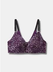 Everyday Wire-Free Lightly Lined Print 360° Back Smoothing® Bra, CLASSIC LEOPARD GRAPE ROYALE, hi-res