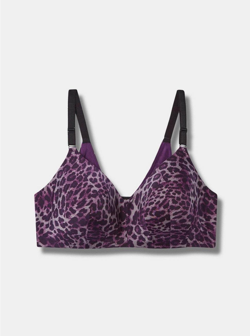 Everyday Wire-Free Lightly Lined Print 360° Back Smoothing® Bra, CLASSIC LEOPARD GRAPE ROYALE, hi-res