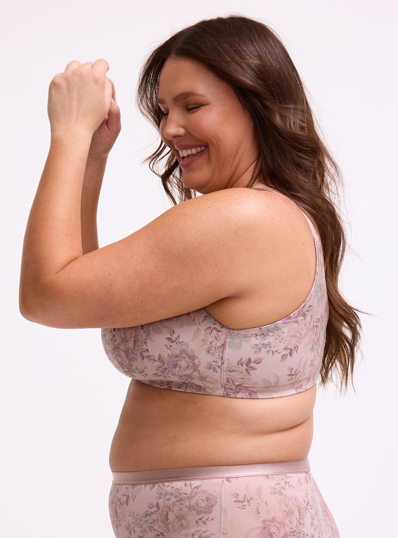 Wire-Free Lightly Lined Smooth Bra, SMALL SHEER FLORAL, alternate