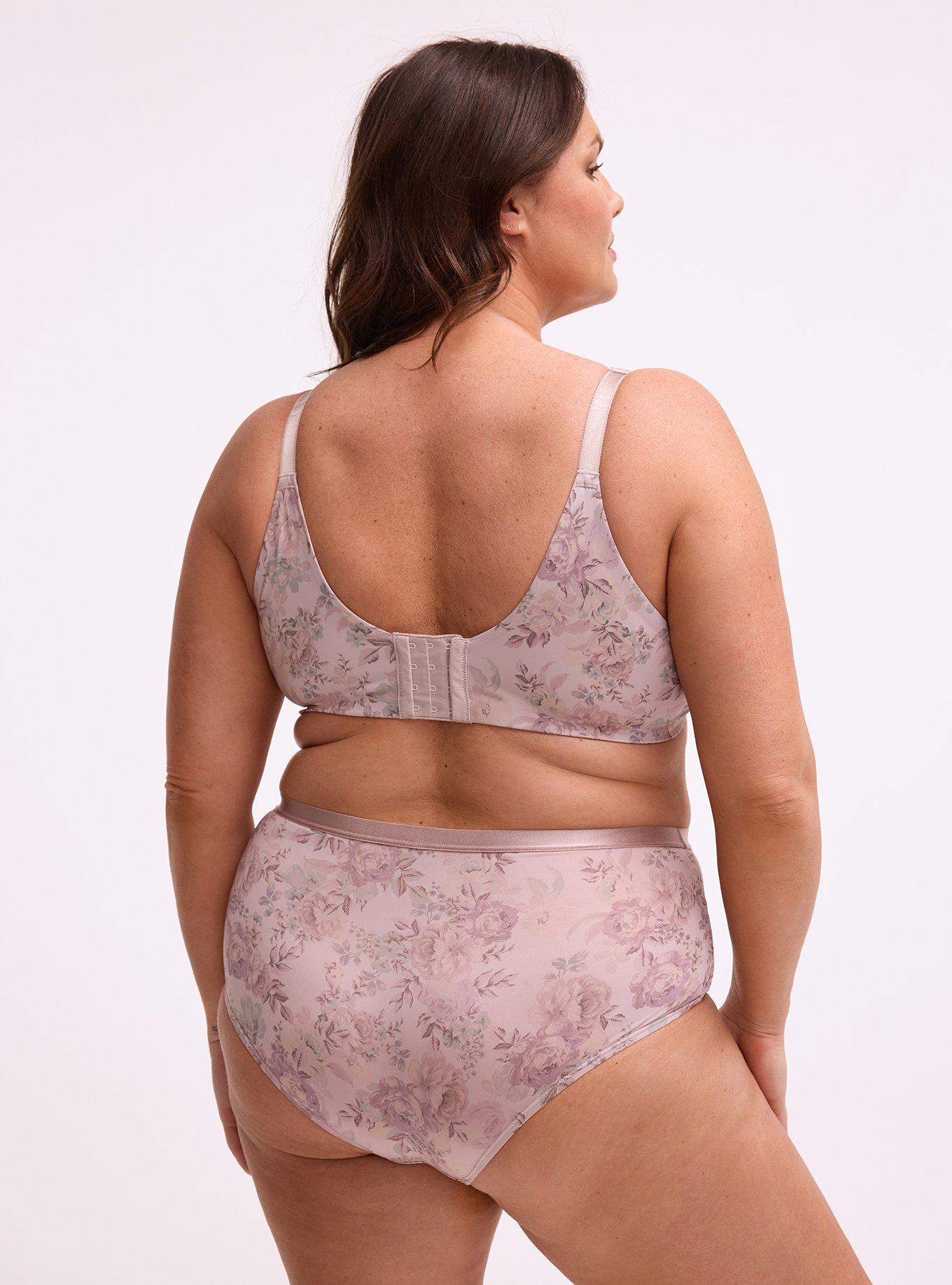 Wire-Free Lightly Lined Smooth Bra, SMALL SHEER FLORAL, alternate