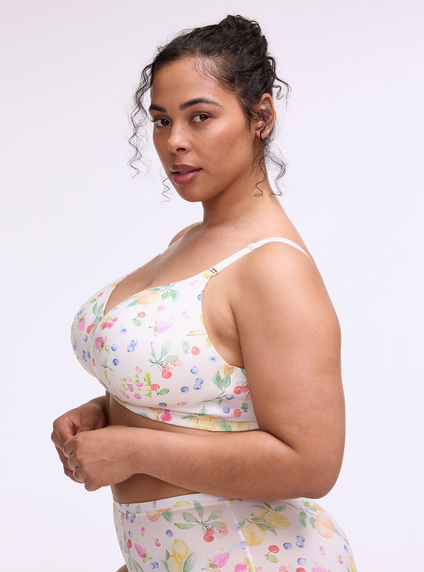 Wire-Free Lightly Lined Smooth Bra, FRUIT BASKET MULTI, alternate