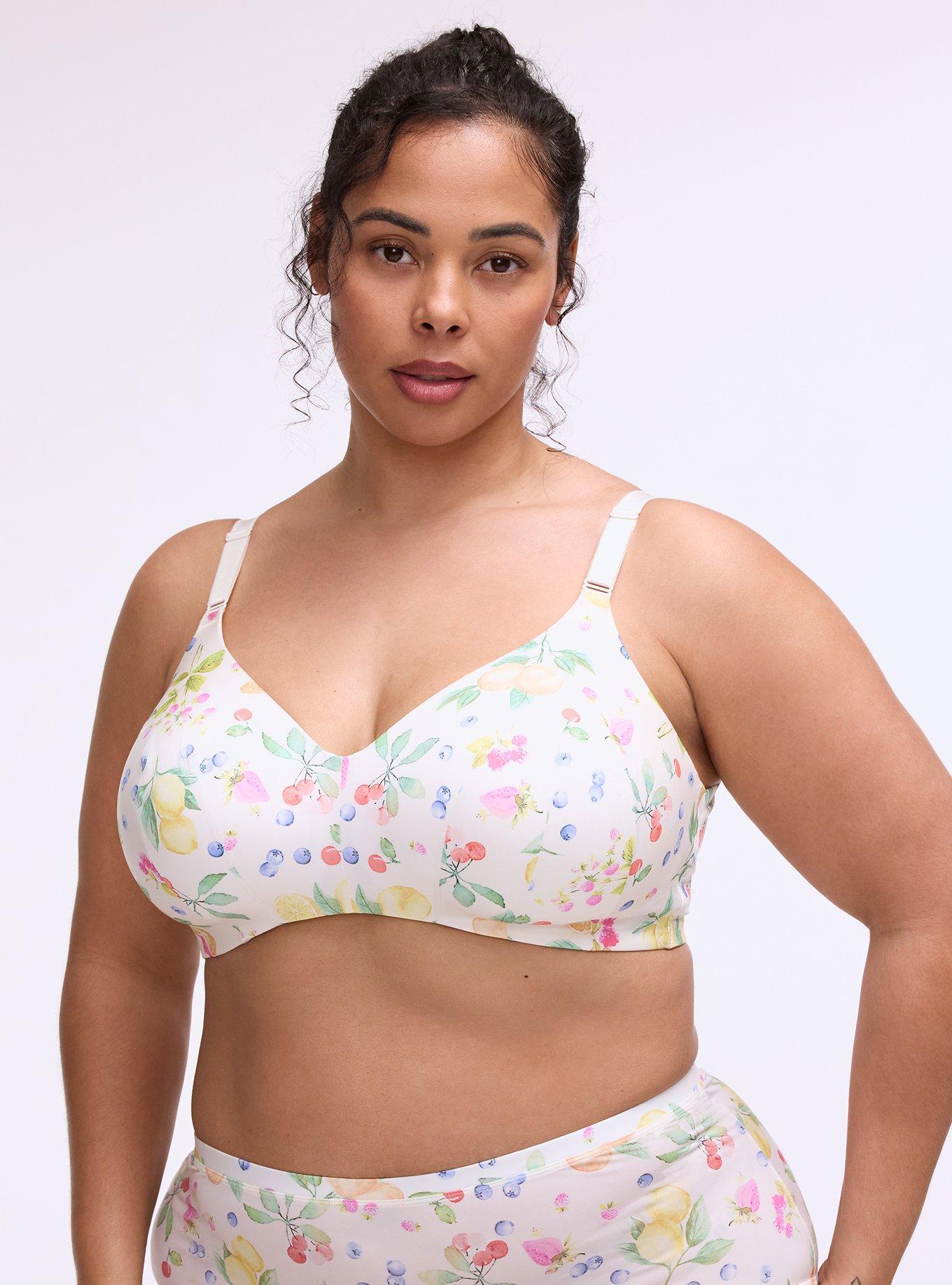 Wire-Free Lightly Lined Smooth Bra, FRUIT BASKET MULTI, hi-res