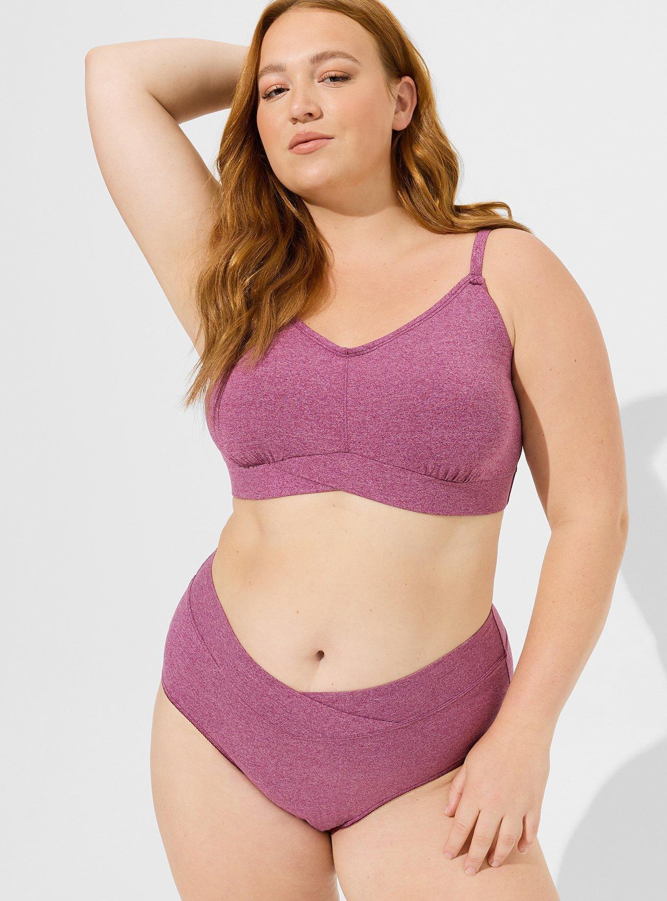 Plus Size - Microfiber Mid-Rise Cheeky Heather Panty - Torrid