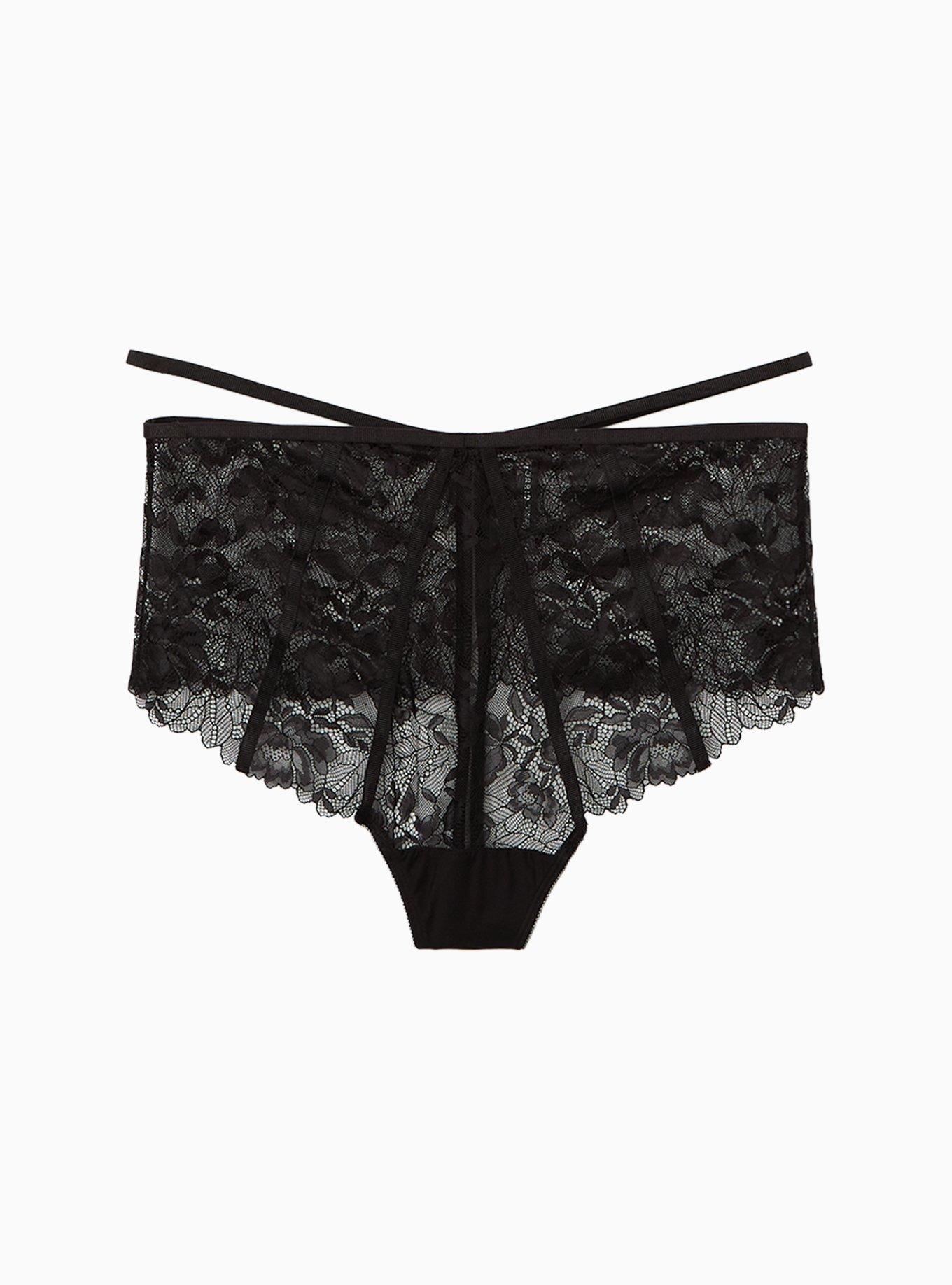 Torrid Black 4-Way Stretch High Waist Lace Thong Panty Plus Size 4X, 26