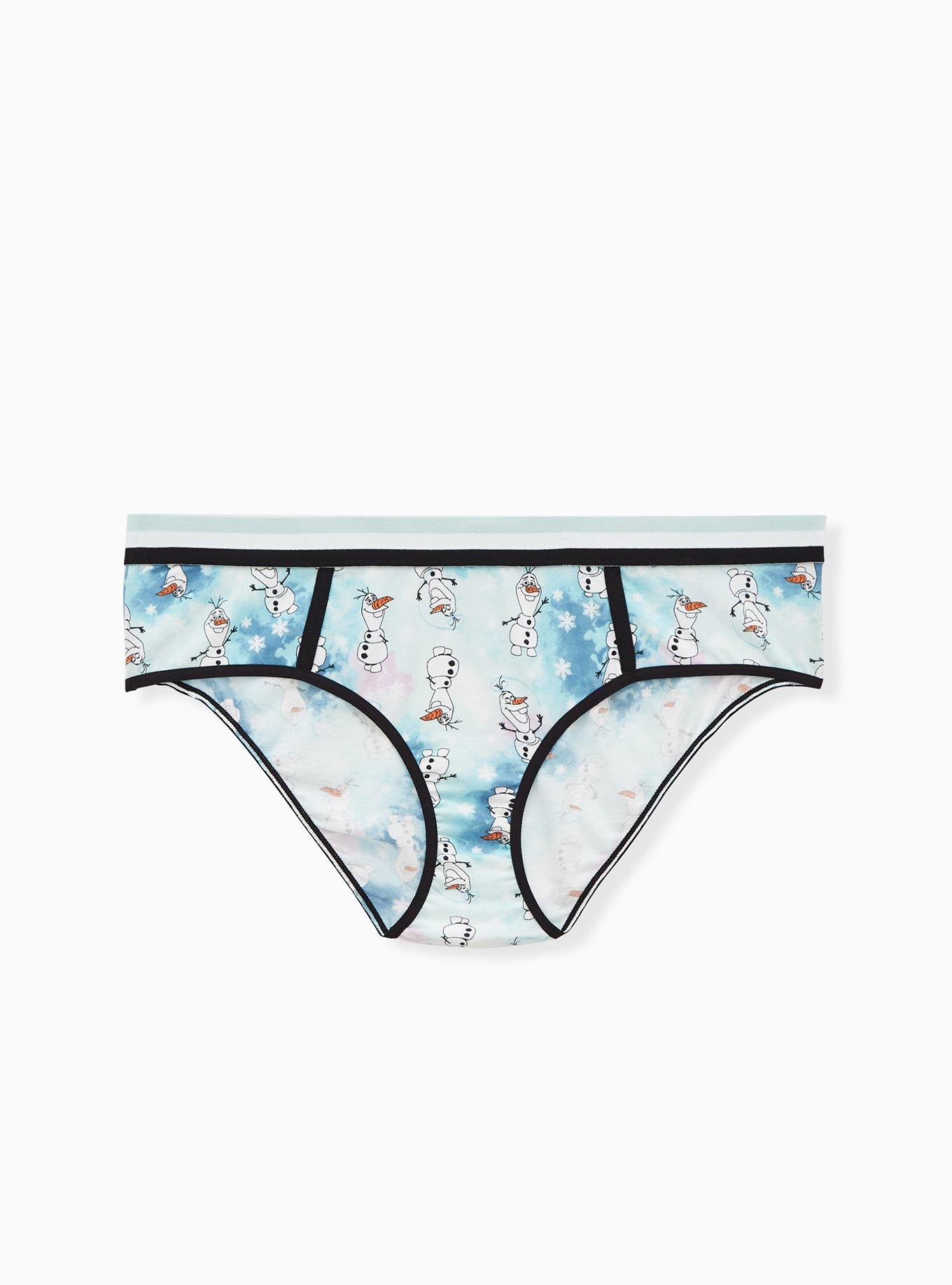 Plus Size - Disney Frozen Olaf Snowflake Light Blue Cotton Hipster Panty -  Torrid